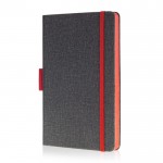 Libreta de cuero sintético con detalles de color A5 hojas a rayas vista 3