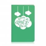 Cuaderno de cartón de colores con lomo cosido A6 hojas lisas color verde pistacho
