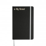 Libreta de cuero sintético con tapa marcable a láser A5 hojas lisas color blanco vista 1