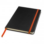 Libreta de cuero sintético con tapa marcable a láser A5 hojas lisas color rojo