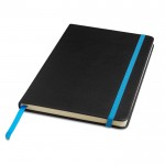 Libreta de cuero sintético con tapa marcable a láser A5 hojas lisas color turquesa vista 2