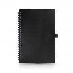 Cuaderno de notas con anillas y portabolígrafos A5 hojas a rayas color negro vista 11