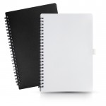 Cuaderno de notas con anillas y portabolígrafos A5 hojas a rayas vista con varios colores