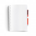 Cuaderno de notas con anillas y portabolígrafos A5 hojas a rayas vista 1