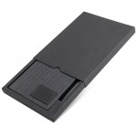 Cuaderno de cuero sintético y bolígrafo metálico A5 hojas lisas vista 1