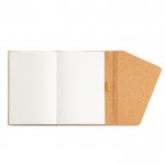 Libreta con tapa de tipo corcho y cierre magnético A5 hojas lisas vista 1