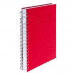 Agendas publicitarias con espiral color rojo