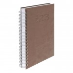 Agendas publicitarias con espiral color marrón