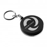 Llavero personalizable de plástico con brújula incluida color negro primera vista