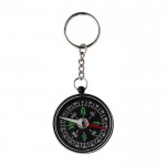 Llavero personalizable de plástico con brújula incluida color negro tercera vista