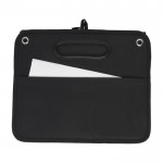 Organizador de 2 compartimientos de poliéster con asas de transporte color negro cuarta vista