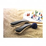 Set de 2 palas de madera y pelota con juegos en las palas tercera vista