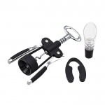 Set de vino de acero inoxidable con 3 partes y cuatro funciones color negro vista 5