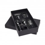 Set de vino de acero inoxidable con 3 partes y cuatro funciones color negro