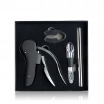 Set de vino glamuroso de acero inoxidable con 3 funciones color negro vista 11