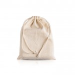Set de 4 posavasos de bambú con una bolsa de algodón incorporada