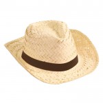 Sombrero de paja para promociones color marrón primera vista