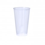 Vaso reutilizable de plástico con acabado translúcido 450ml color transparente primera vista