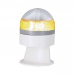 Luz de emergencia con geolocalizador con base de fijación magnética color blanco tecera vista