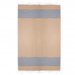 Toalla de playa de algodón de 100x180cm ligera 220 g/m2 color azul marino