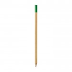 Lápiz de carboncillo de madera con la punta en distintos colores color verde