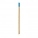 Lápiz de carboncillo de madera con la punta en distintos colores color azul claro