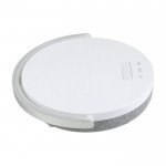 Altavoz Prixton 4 en 1 de 10W con luz LED y base de carga inalámbrica color blanco segunda vista frontal