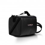 Bolsa térmica impermeable con asa y correa para transporte vista con logo impreso