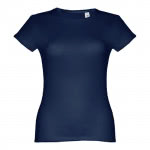 Camisetas personalizadas mujer algodón color azul primera vista