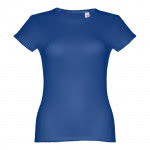 Camisetas personalizadas mujer algodón color azul real primera vista