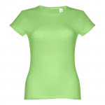 Camisetas personalizadas mujer algodón color verde claro primera vista