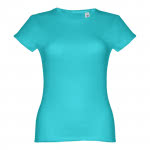 Camisetas personalizadas mujer algodón color turquesa primera vista