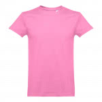 Camiseta cuello tubular y algodón 190 g/m2 color rosa primera vista