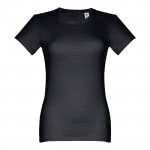Camisetas para serigrafiar de mujer entalladas color negro primera vista