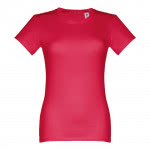 Camisetas para serigrafiar de mujer entalladas color rojo primera vista