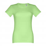 Camisetas para serigrafiar de mujer entalladas color verde claro primera vista