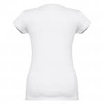 Camisetas con logo y cuello V para mujer color blanco segunda vista