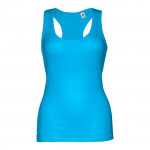 Camisetas sin mangas mujer corporativas color azul cian