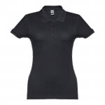 Polo mujer algodón 195 g/m2 color negro primera vista