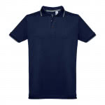 Polos personalizados algodón 210 g/m2 color azul primera vista