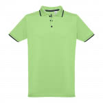 Polos personalizados algodón 210 g/m2 color verde claro primera vista