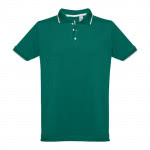 Polos personalizados algodón 210 g/m2 color verde oscuro primera vista