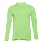 Polos manga larga impresos color verde claro