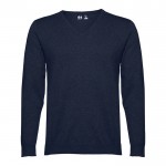 Jersey con cuello en V de 220 g/m2 color azul marino