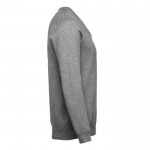 Jersey con cuello en V de 220 g/m2 color gris jaspeado tercera vista