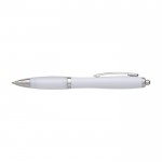 Bolígrafo con acabado antideslizante color blanco segunda vista