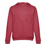 Sudaderas serigrafiadas con capucha 320 g/m2 color rojo jaspeado sexta vista