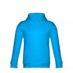 Sudadera infantil publicitaria color azul cian