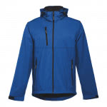 Chaquetas soft shell con logotipo color azul