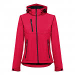 Chaquetas softshell mujer 280 g/m2 color rojo primera vista